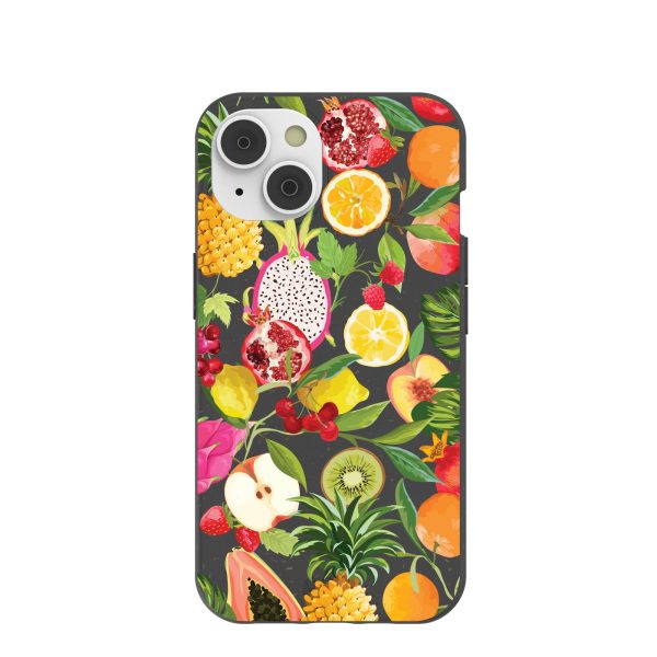 Black Tutti Frutti iPhone 14 Case Fashion