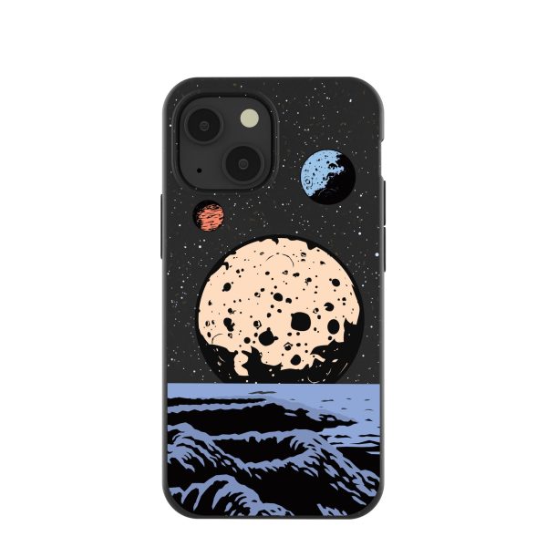 Black Retro Moon iPhone 13 Mini Case Online Sale