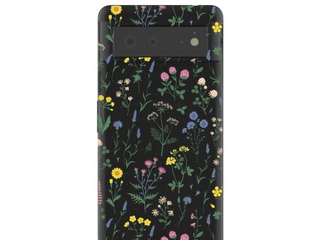 Black Shadow Blooms Google Pixel 6 Case Hot on Sale