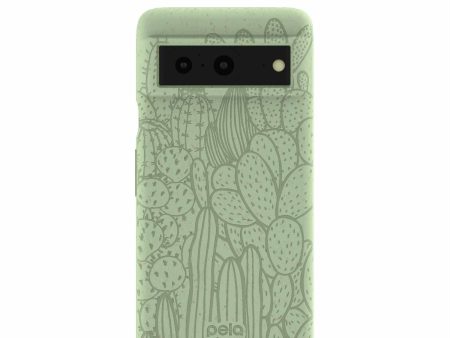 Sage Green Cacti Google Pixel 8 Case For Cheap