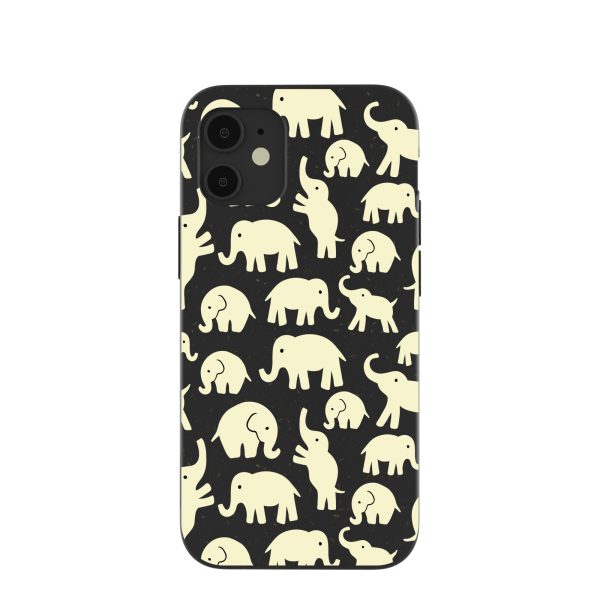 Black Little Elephants iPhone 12 Mini Case Online Sale