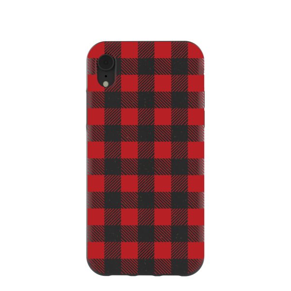 Black Flannel iPhone XR Case Cheap