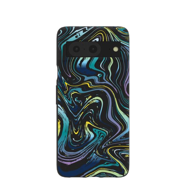 Black Space Waves Google Pixel 8 Case on Sale