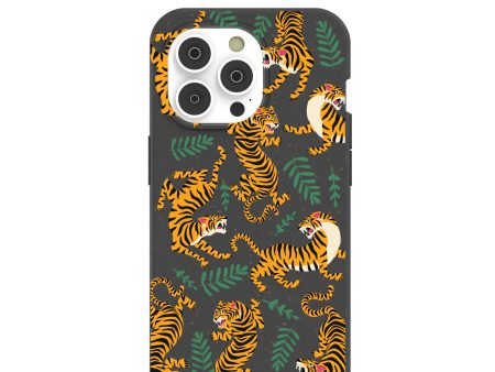 Black Playful Tigers iPhone 14 Pro Case Sale