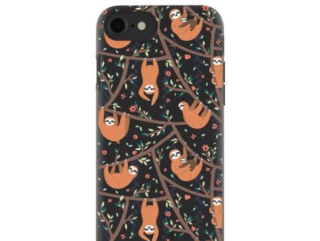 Black Jungle Sloths iPhone 6 6s 7 8 SE Case Online now