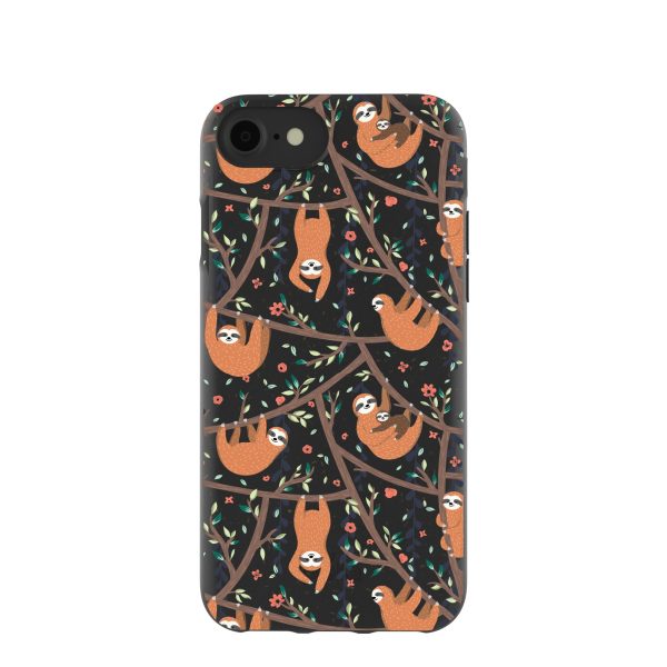 Black Jungle Sloths iPhone 6 6s 7 8 SE Case Online now