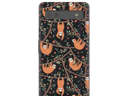 Black Jungle Sloths Google Pixel 6a Case Fashion