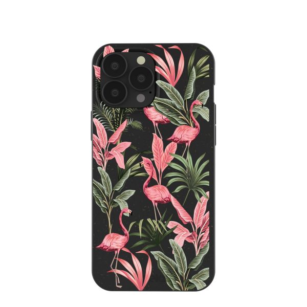 Black Flamingo Party iPhone 13 Pro Max Case Sale