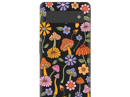 Black Midnight Shrooms Google Pixel 6 Case For Sale