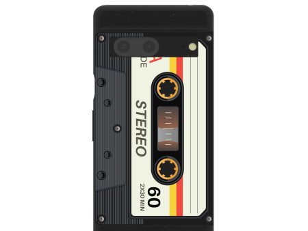 Black Cassette Google Pixel 7 Case on Sale