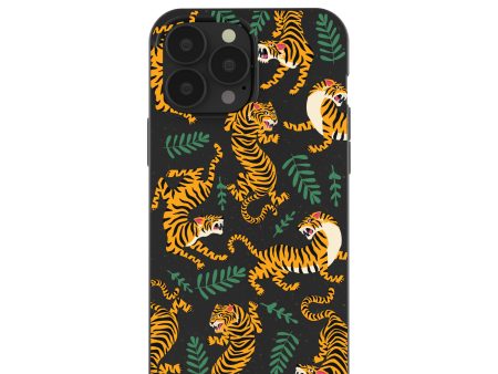 Black Playful Tigers iPhone 13 Pro Max Case For Sale