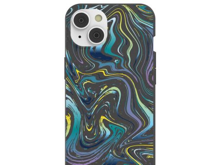 Black Space Waves iPhone 14 Case Hot on Sale