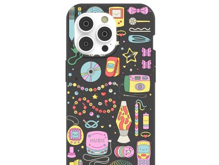 Black Nostalgic Charms iPhone 14 Pro Case on Sale