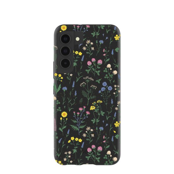 Black Shadow Blooms Samsung Galaxy S22 Case For Discount