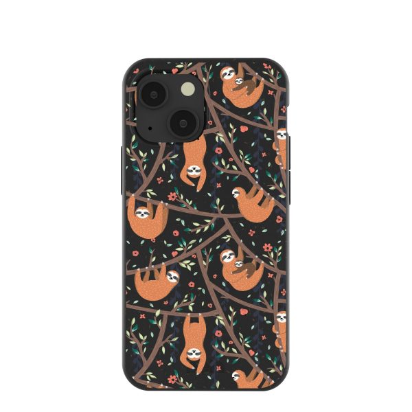 Black Jungle Sloths iPhone 13 Mini Case Supply