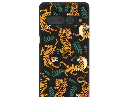 Black Playful Tigers Google Pixel 7 Pro Case For Discount