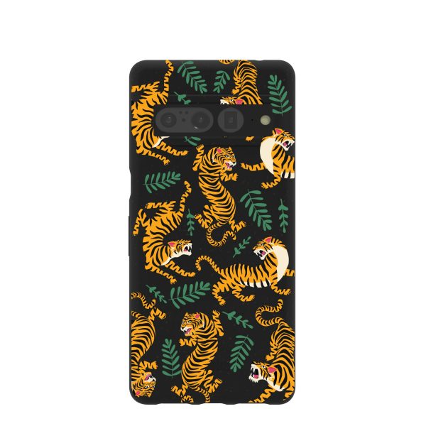 Black Playful Tigers Google Pixel 7 Pro Case For Discount