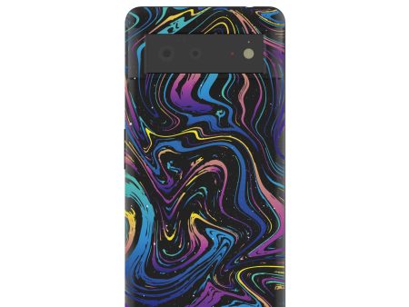 Black Galaxy Swirls Google Pixel 6 Case Discount