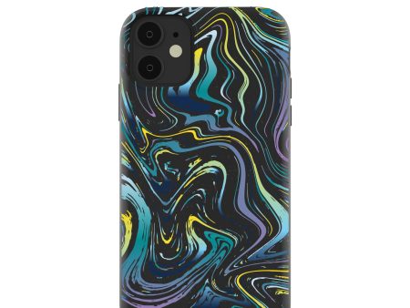 Black Space Waves iPhone 11 Case Cheap