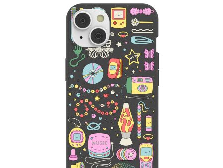 Black Nostalgic Charms iPhone 14 Case Fashion