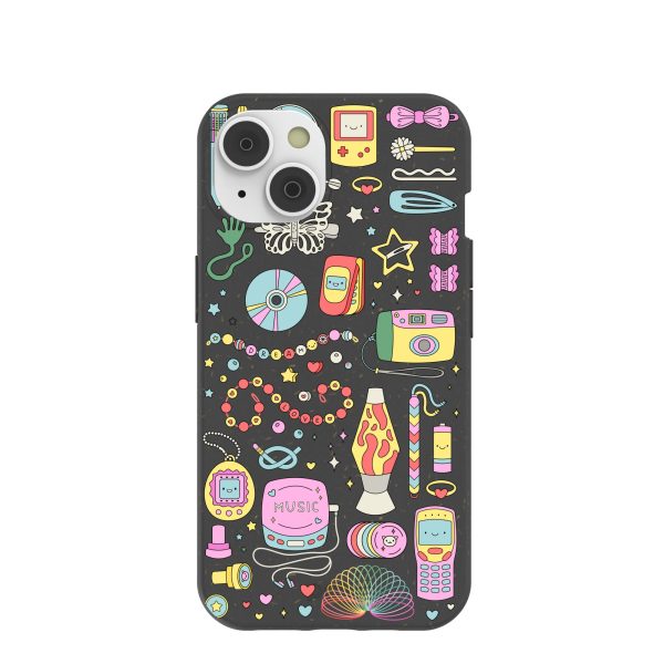 Black Nostalgic Charms iPhone 14 Case Fashion