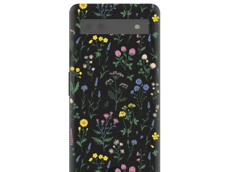 Black Shadow Blooms Google Pixel 6a Case For Sale