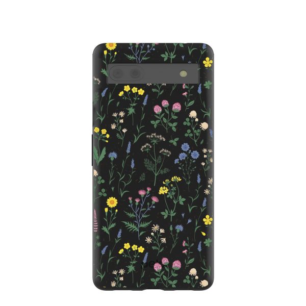 Black Shadow Blooms Google Pixel 6a Case For Sale