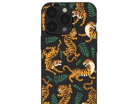 Black Playful Tigers iPhone 13 Pro Case For Sale