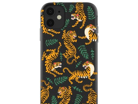 Black Playful Tigers iPhone 11 Case Sale