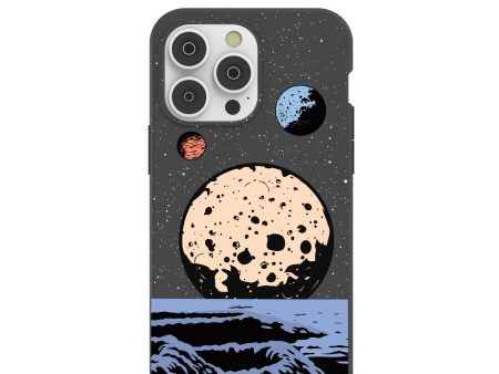 Black Retro Moon iPhone 14 Pro Max Case Sale