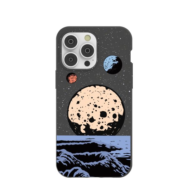 Black Retro Moon iPhone 14 Pro Max Case Sale