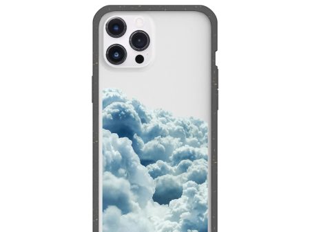 Clear Above the Clouds iPhone 12 Pro Max Case With Black Ridge For Cheap