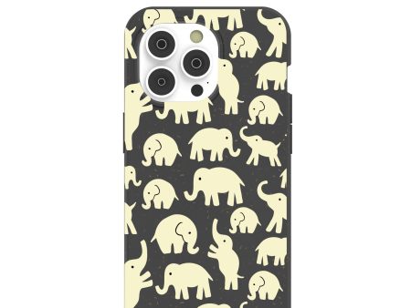 Black Little Elephants iPhone 14 Pro Case Online now