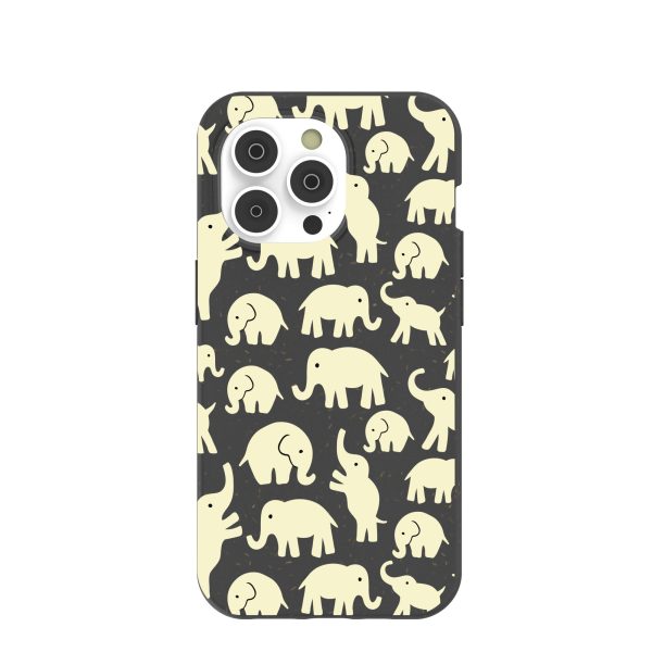 Black Little Elephants iPhone 14 Pro Case Online now