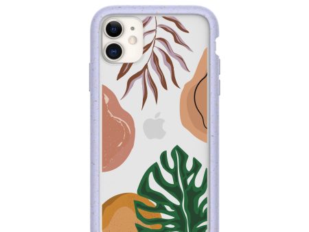 Clear Abstract Botanics iPhone 11 Case With Lavender Ridge Fashion