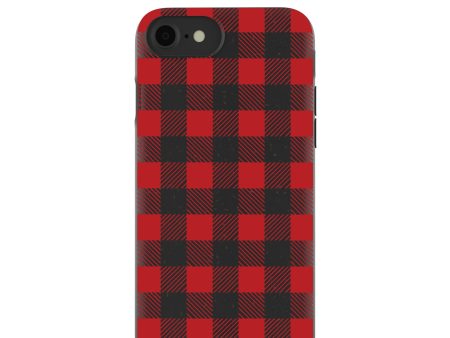 Black Flannel iPhone 6 6s 7 8 SE Case Online now