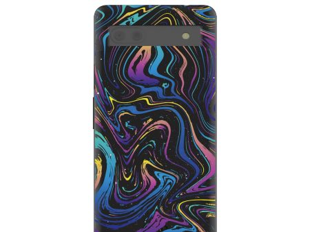 Black Galaxy Swirls Google Pixel 6a Case For Cheap