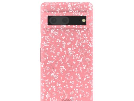 Bubblegum Pink Dreamy Meadow Google Pixel 7 Case Discount