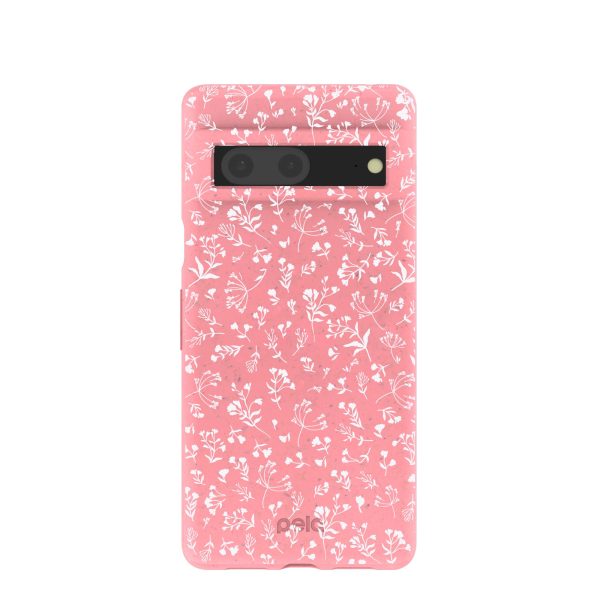 Bubblegum Pink Dreamy Meadow Google Pixel 7 Case Discount