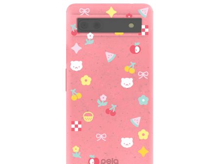 Bubblegum Pink Pretty Picnic Google Pixel 6a Case Online