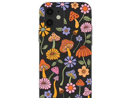 Black Midnight Shrooms iPhone 12  iPhone 12 Pro Case Online Hot Sale