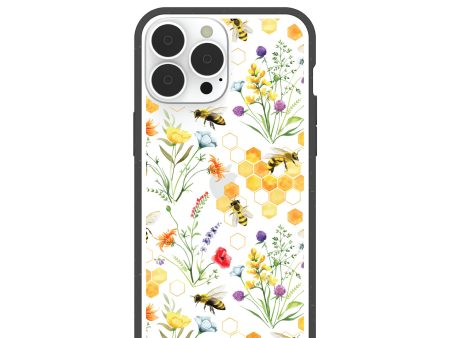 Clear Sweet Bees iPhone 13 Pro Max Case With Black Ridge For Discount