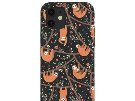 Black Jungle Sloths iPhone 12  iPhone 12 Pro Case Cheap