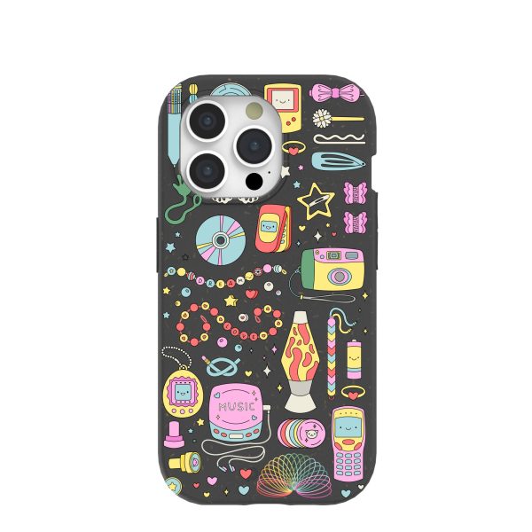 Black Nostalgic Charms iPhone 15 Pro Case Online Sale