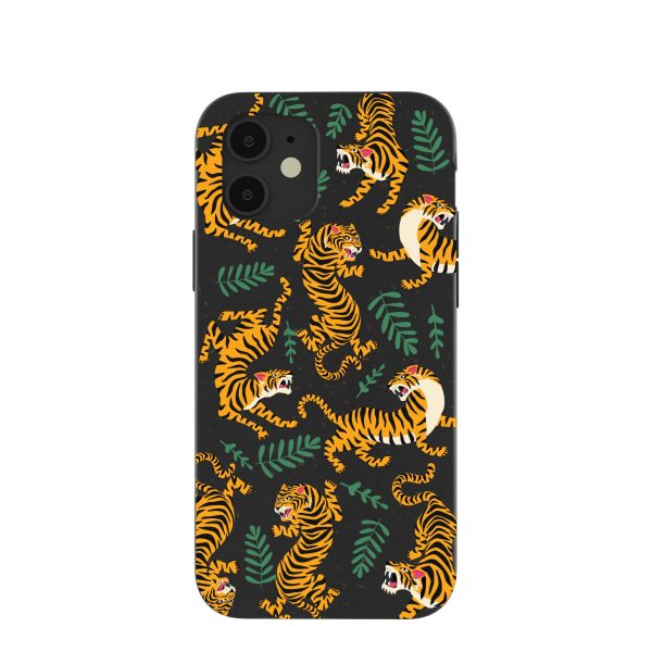 Black Playful Tigers iPhone 12  iPhone 12 Pro Case Online Hot Sale