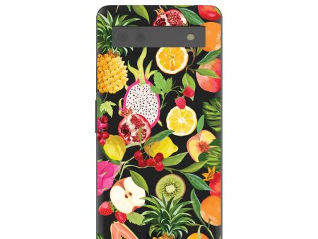 Black Tutti Frutti Google Pixel 6a Case Sale