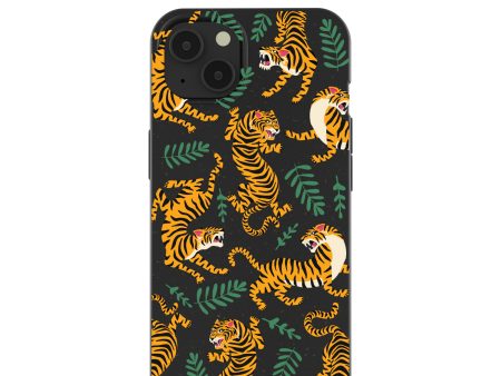 Black Playful Tigers iPhone 13 Case Fashion