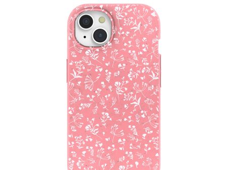 Bubblegum Pink Dreamy Meadow iPhone 15 Case Cheap