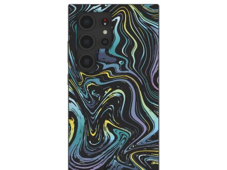 Black Space Waves Samsung Galaxy S24 Ultra Case Online Sale