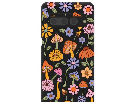 Black Midnight Shrooms Google Pixel 7 Pro Case on Sale